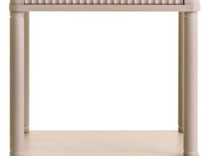 Heritage One Drawer Reed Detail Taupe Wooden Side Table