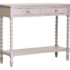 Heritage Two Drawer Bobble Detail Grey Wooden Console Table