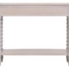 Heritage Two Drawer Bobble Detail Grey Wooden Console Table