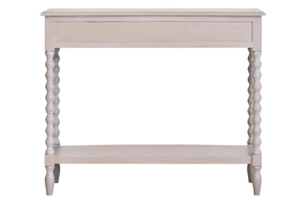 Heritage Two Drawer Bobble Detail Grey Wooden Console Table