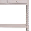 Heritage Two Drawer Bobble Detail Grey Wooden Console Table