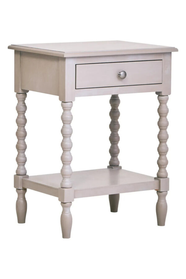 2406967_01__65240.1777445420.jpg Heritage One Drawer Bobble Detail Grey Wooden Side Table