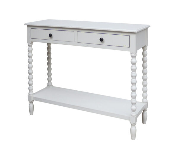 Heritage One Drawer Bobble Detail Ivory Wooden Bedside Table