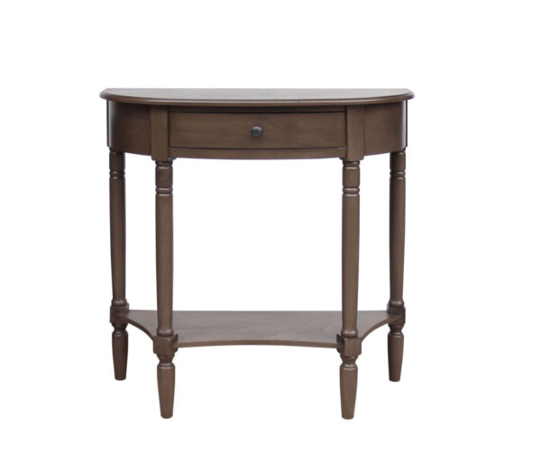 Heritage Dark Brown One Drawer Wooden Console Table
