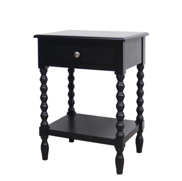 2406976_fac_01__61948.1781261805-2.jpg Heritage Two Drawer Bobble Detail Black Wooden Console Table