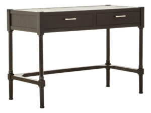 Heritage Two Drawer Black Finish Wooden Desk