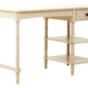 Heritage Ivory Wooden Desk with Drawer and Shelves