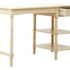 Heritage Ivory Wooden Desk with Drawer and Shelves