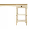 Heritage Ivory Wooden Desk with Drawer and Shelves