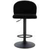 Maxwell Set of 2 Black Textured Fabric Curved Bar Chairs