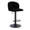 Maxwell Set of 2 Black Textured Fabric Curved Bar Chairs