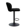 Maxwell Set of 2 Black Textured Fabric Curved Bar Chairs
