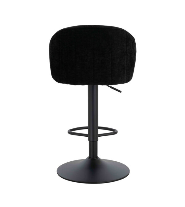 Maxwell Set of 2 Black Textured Fabric Curved Bar Chairs