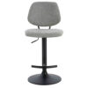 Maxwell Set of 2 Light Grey Textured Fabric Bar Chairs