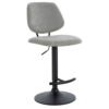 Maxwell Set of 2 Light Grey Textured Fabric Bar Chairs