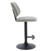 Maxwell Set of 2 Light Grey Textured Fabric Bar Chairs