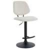 Maxwell Set of 2 Beige Textured Fabric Bar Chairs