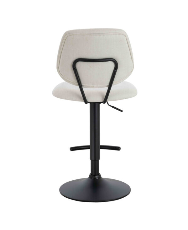 Maxwell Set of 2 Beige Textured Fabric Bar Chairs