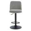 Maxwell Set of 2 Light Grey Textured Fabric Cushioned Bar Chairs