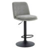 Maxwell Set of 2 Light Grey Textured Fabric Cushioned Bar Chairs