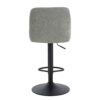 Maxwell Set of 2 Light Grey Textured Fabric Cushioned Bar Chairs