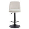 Maxwell Set of 2 Beige Textured Fabric Cushioned Bar Chairs
