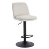 Maxwell Set of 2 Beige Textured Fabric Cushioned Bar Chairs
