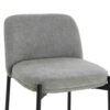 Maxwell Set of 2 Light Grey Textured Fabric Bar Chairs with Black Legs