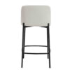 Maxwell Set of 2 Beige Textured Fabric Bar Chairs with Black Legs