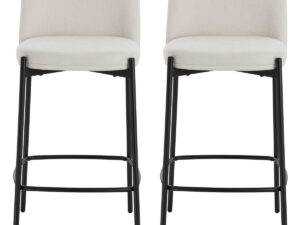 2407096__48895.1771837811.jpg Maxwell Set of 2 Beige Textured Fabric Bar Chairs with Black Legs