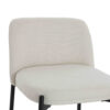 Maxwell Set of 2 Beige Textured Fabric Bar Chairs with Black Legs