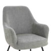 Maxwell Set of 2 Light Grey Textured Fabric Dining Chairs with Arms