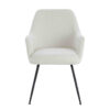 Maxwell Set of 2 Light Beige Textured Fabric Dining Chairs with Arms