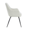 Maxwell Set of 2 Light Beige Textured Fabric Dining Chairs with Arms