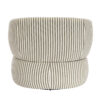 Parsac Olive Green and White Stripe Swivel Lounge Chair