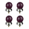 Victorian Style Set of 4 Clear Acrylic Drawer Knobs