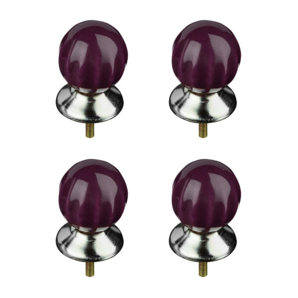 Victorian Style Set of 4 Clear Acrylic Drawer Knobs