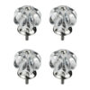 Victorian Style Set of 4 Clear Acrylic Drawer Knobs