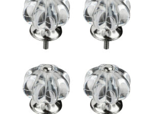 Victorian Style Set of 4 Clear Acrylic Drawer Knobs