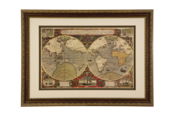 Framed World Map Wall Art