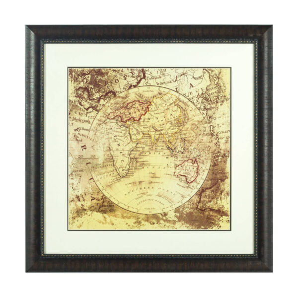 Framed World Map Wall Art