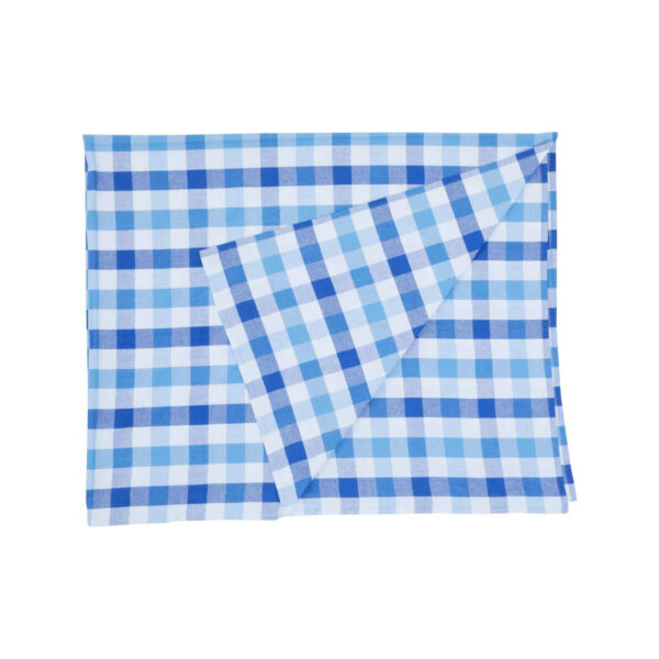 Thread and Loom Blue Check Tablecloth
