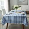 Thread and Loom Blue Check Tablecloth
