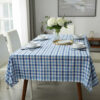 Thread and Loom Blue Check Tablecloth