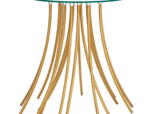 Kensington Townhouse Glass Top and Gold Base Side Table