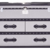 Kensington Townhouse Black And White Hair on Leather 3 Drawer Cabinet