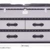 Kensington Townhouse Black And White Hair on Leather 3 Drawer Cabinet