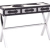 Kensington Townhouse Black And White Hair on Leather Console Table