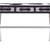 Kensington Townhouse Black And White Hair on Leather Console Table
