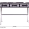 Kensington Townhouse Black And White Hair on Leather Console Table